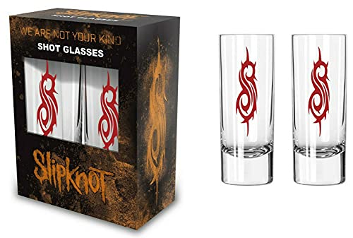 Razamataz SLIPKNOT SCHNAPSGLAS SET SHOT GLASSES WE ARE NOT YOUR KIND 2 STÜCK SET 6 cl von Razamataz