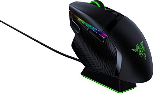 Razer Basilisk Ultimate - Kabellose Gaming Maus mit 11 programmierbaren Tasten (Wireless HyperSpeed Technologie, optischer Fokus+ Sensor + Switches, Chroma RGB Beleuchtung) mit Ladestation von Razer