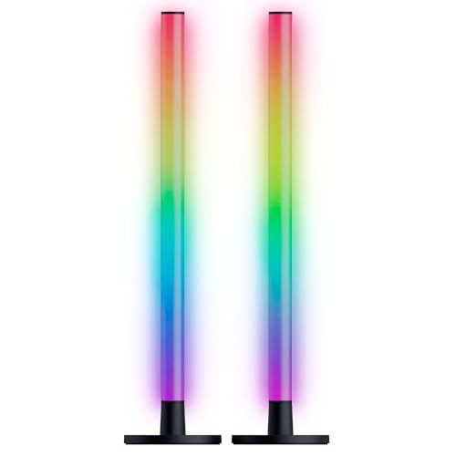 Razer Aether Standing Light Bars - RGB LED-Lichtleisten für Gamer mit USB-C Anschluss (40cm x 3,2cm, Chroma RGB, Kompatible mit Matter, Google und Alexa, Individuell einstellbar) Schwarz von Razer