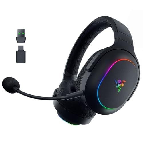 Razer Barracuda X Chroma - kabelloses Multiplattform-Gaming-Headset mit 6 Zonen Chroma RGB (SmartSwitch Hyperspeed & Bluetooth, 40mm Treiber, abnehmbares HyperClear Cardioid-Mikrofon) Schwarz von Razer