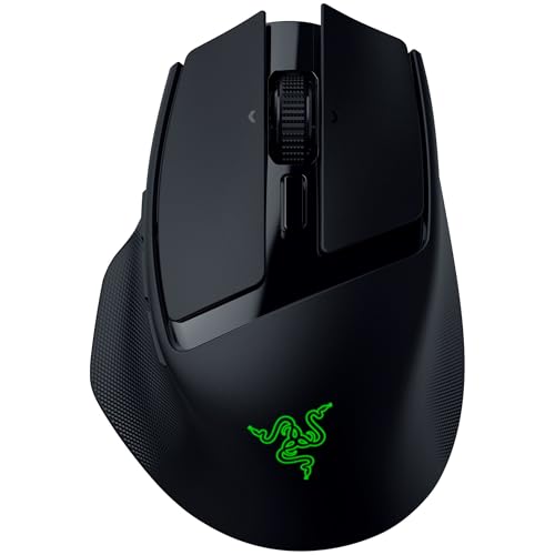 Razer Basilisk Mobile - Kleine ergonomische kabellose Gaming-Maus - AI Prompt Master - Focus X 18K Sensor (Tri-Mode-Konnektivität, bis zu 105 Stunden, Mausschalter Gen-3) Schwarz von Razer