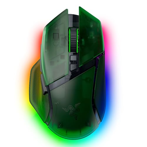 Razer Basilisk V3 Pro 35K Phantom Green Edition - Anpassbare kabellose ergonomische RGB-Gaming-Maus -optischer 35K DPI Sensor (4-Wege-Scrollrad, 13 anpassbare Tasten) Phantom Green von Razer