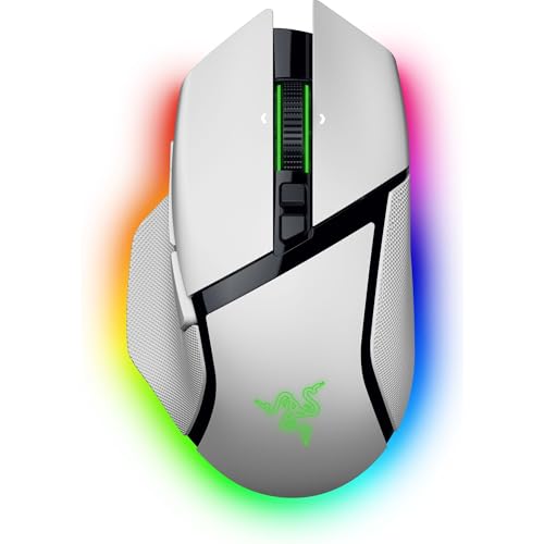 Razer Basilisk V3 Pro 35K - Vollständig anpassbare kabellose ergonomische Gaming-Maus mit Chroma RGB - 35K optischer Sensor (konfigurierbares Kipprad, 1K Hz Polling-Rate, 13 anpassbare Tasten) Weiß von Razer