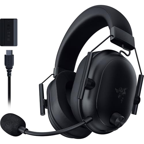 Razer BlackShark V2 HyperSpeed für PC - Kabelloses ultra leichtes E-Sport Gaming-Headset (280g, HyperClear Super-Breitband-Mik, TriForce Titanium 50-mm-Treiber, 2,4Ghz Funkübertragung) Schwarz von Razer