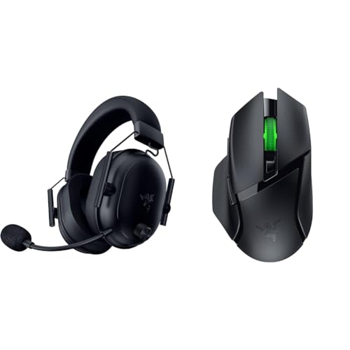 Razer BlackShark V2 HyperSpeed für PC - Kabelloses Ultra leichtes E-Sport Gaming-Headset & Basilisk V3 X HyperSpeed - Anpassbare kabellose Gaming-Maus von Razer