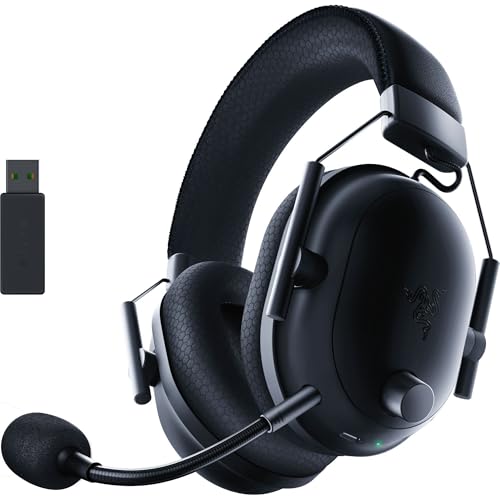 Razer BlackShark V2 Pro (2023) für PC - Kabelloses Premium-Esports-Headset (HyperClear Super-Breitband-Mikrofon, Triforce Titanium 50mm Treiber, HyperSpeed Wireless-Technologie, bis zu 70 Std) Schwarz von Razer