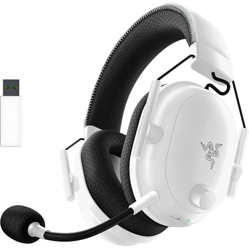 Razer BlackShark V2 Pro (2023) - Kabelloses Premium-Esports-Headset (HyperClear Super-Breitband-Mikrofon, Triforce Titanium 50mm Treiber, HyperSpeed Wireless-Technologie, bis zu 70 Std. Akku) Weiß von Razer