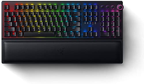 Razer BlackWidow V3 Pro (Green Switch) - Kabellose Mechanische Gaming Tastatur (Klickende Mechanische Switches, RGB Chroma, Handballenauflage, Bluetooth, USB-C) QWERTY US-Layout | Schwarz von Razer