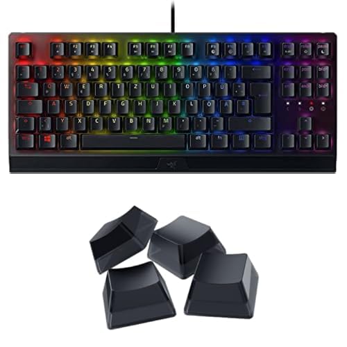 Razer BlackWidow V3 Tenkeyless (Green Switch) + Phantom Tastenkappen-Set - Mechanische Gaming-Tastatur ohne Ziffernblock (Klickende Mechanische Switches, Kompakt) QWERTZ DE-Layout von Razer