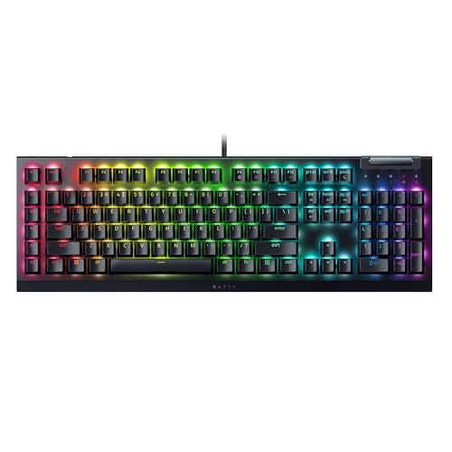 Razer BlackWidow V4 X - Mechanische Gaming-Tastatur mit Razer Chroma RGB (Mechanische Razer Yellow Switches, 6 eigene Makro-Tasten, Doubleshot-ABS-Tastenkappen) QWERTY US-Layout | Schwarz Razer BlackWidow V4 X - Mechanische Gaming-Tastatur mit Razer Chroma RGB (Mechanische Razer Yellow Switches, 6 eigene Makro-Tasten, Doubleshot-ABS-Tastenkappen) QWERTY US-Layout | Schwarz von Razer