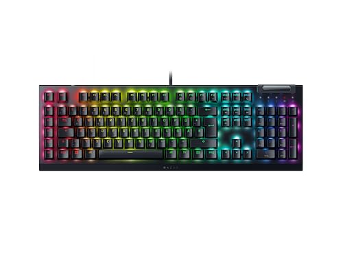 Razer BlackWidow V4 X (Green Switch) - Mechanische Gaming-Tastatur mit Razer Chroma RGB (Mechanische Green Switches, 6 eigene Makro-Tasten, Doubleshot-ABS-Tastenkappen) QWERTZ DE-Layout | Schwarz von Razer