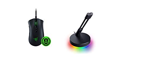 Razer Bundle bestehend aus DeathAdder V2 (Kabelgebundene Gaming Maus mit ergonomischem Komfort) + Mouse Bungee V3 Chroma (Mauskabelsystem ohne Widerstand) für PC / Mac von Razer