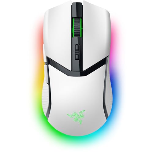 Razer Cobra Pro - kabellose Gaming-Maus mit RGB - Optischer Focus Pro Sensor mit 30K DPI (10 Anpassbare Tasten, HyperSpeed Wireless Polling 8K Hz, Bluetooth, Chroma-Beleuchtung mit 11 Zonen) Weiß von Razer