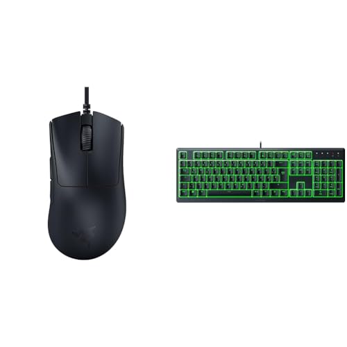 Razer DeathAdder V3 - Ergonomische Esports Maus & Ornata V3 X - Flache Membran-Tastatur mit Chroma RGB von Razer