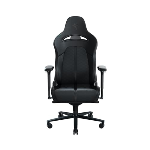 Razer Enki - Gaming-Stuhl für Sitzkomfort den ganzen Tag (Integrierter Lordosenbogen, Reaktive Sitzneigung, Breitere Sitzfläche, Optimierte Polsterdichte) Schwarz | Standard von Razer