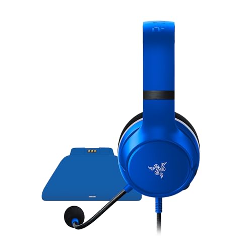 Razer Essential Duo Bundle Für Xbox - Kabelgebundenes Headset und Schnellladegerät für Xbox-Controller (Kaira X for Xbox, Triforce 50-mm-Treiber, HyperClear Kardioiden-Mikrofon) Blau von Razer