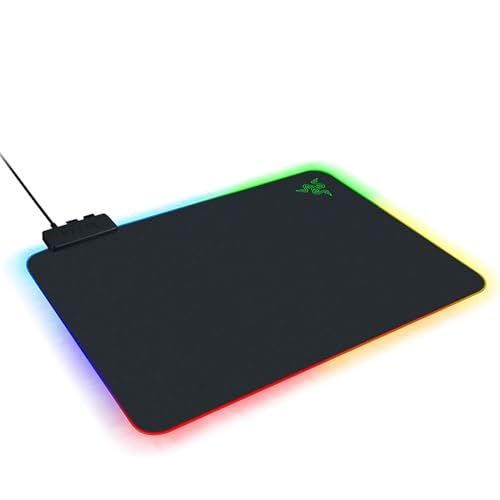 Razer Firefly V2 - Gaming-Mauspad mit mikrotexturierter Oberfläche und Chroma RGB-Beleuchtung (Kabelhalter, umlaufende Kantenbeleuchtung, rutschfest) Schwarz von Razer