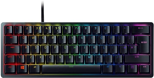 Razer Huntsman Mini 60% optische USB-C Gaming-Tastatur mit Klickschaltern, Violett von Razer