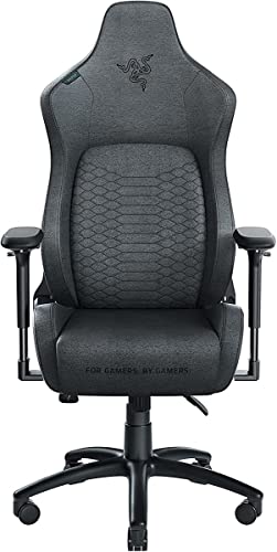 Razer Iskur - Premium Gaming Stuhl mit integrierter Lendenwirbelstütze (Schreibtischstuhl/Bürostuhl, mehrlagiges Kunstleder, Schaumstoff-Polster, Kopfpolster, Höhenverstellbar) Fabric | XL von Razer
