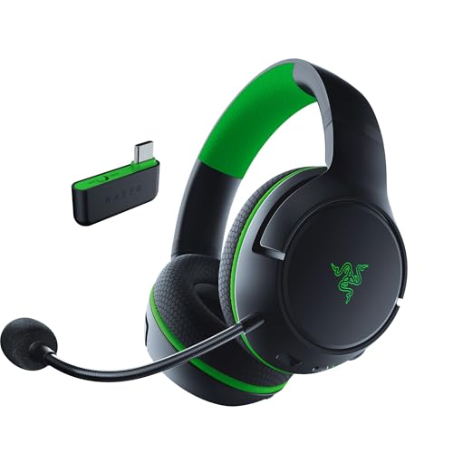 Razer Kaira HyperSpeed - Kabelloses Multiplattform-Gaming-Headset für Xbox (HyperSpeed Wireless, Triforce 50-mm-Treiber, HyperClear Kardioiden-Mik, FlowKnit Memory Foam Ohrpolster) Schwarz von Razer