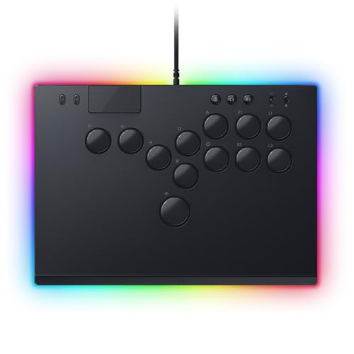 Razer Kitsune - Optischer All-Button-Arcade-Controller für PS5 und PC (Layout mit 4 präzisen Bewegungstasten, Flache lineare optische Switches von Razer, Dünnes, portables Gehäuse) Schwarz von Razer