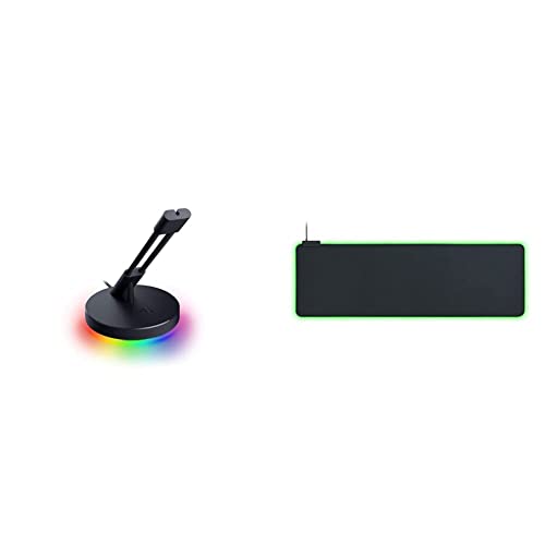 Razer Mouse Bungee V3 Chroma - Mauskabel-Halter mit RGB-Beleuchtung Schwarz & Goliathus Extended Chroma - Extra große weiche XXL Gaming Maus-Matte mit RGB Beleuchtung Schwarz Razer Mouse Bungee V3 Chroma - Mauskabel-Halter mit RGB-Beleuchtung Schwarz & Goliathus Extended Chroma - Extra große weiche XXL Gaming Maus-Matte mit RGB Beleuchtung Schwarz von Razer