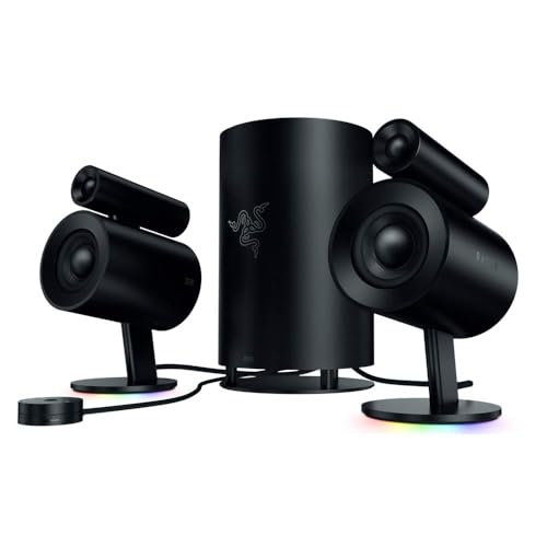 Razer Nommo Pro - 2.1-Gaming-Lautsprecher (THX-zertifizierter Premium-Sound, Dolby Virtual Surround Sound-Technologie, Unwiderstehliche cinematische Immersion) Schwarz von Razer