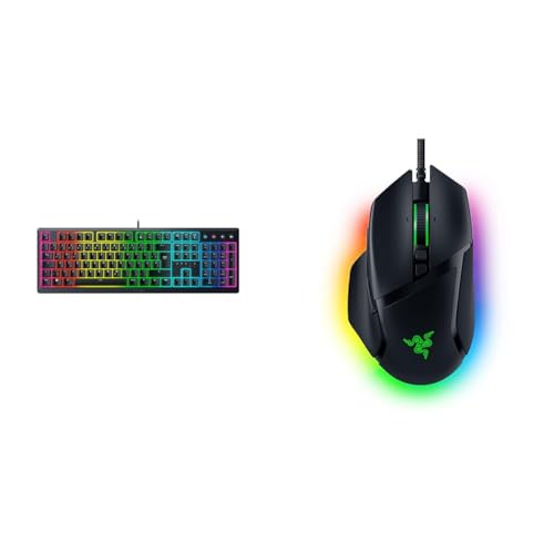 Razer Ornata V3 - Flache Mecha-Membran-Gaming Tastatur & Basilisk V3 - Kabelgebundene, anpassbare Gaming Maus mit Chroma RGB für PC/Mac Razer Ornata V3 - Flache Mecha-Membran-Gaming Tastatur & Basilisk V3 - Kabelgebundene, anpassbare Gaming Maus mit Chroma RGB für PC/Mac von Razer