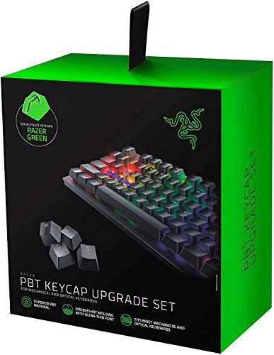 Razer PBT Keycap Set für Gaming Tastatur - Tastenkappen-Upgrade-Set für mechanische und optische Tastaturen (Hintergrundbeleuchtungskompatibilität, überlegenes PBT-Material) Grün von Razer