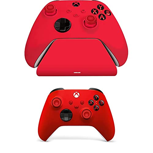 Razer Universelle Schnellladestation für Xbox mit Xbox Wireless Controller (Universelle Kompatibilität, Magnetkontaktsystem, Passend zu jedem Xbox-Controller, Einhändige Navigation) Pulse Red von Razer