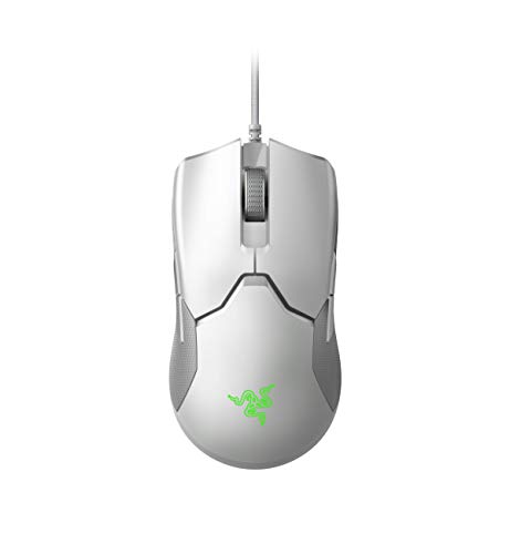 Razer Viper - Beidhändige Kabelgebundene Gaming-Maus Optische Maus-Schalter (69g Leichtes Design, Speedflex-Kabel, Optischer 5G-Sensor, 8 Programmierbare Tasten, RGB Chroma) Mercury Weiß von Razer