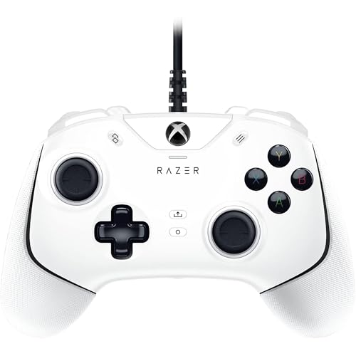 Razer Wolverine V2 (Mercury) - Kabelgebundener Gaming Controller für Xbox Series X|S + Xbox One + PC (2 frei belegbare Multifunktionstasten, Aktionstasten, Steuerkreuz, Hair-Trigger-Modus) Weiß von Razer