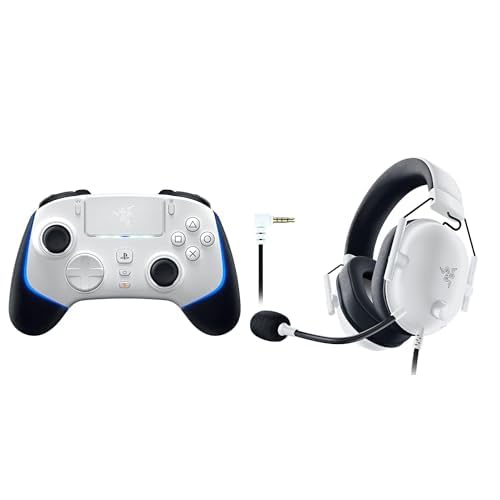 Razer Wolverine V2 Pro + BlackShark V2 X (PlayStation) - (HyperSpeed Wireless, Mecha-Tactile-Aktionstasten, 8-Wege-Microswitch-Steuerkreuz, HyperTrigger) Weiß von Razer