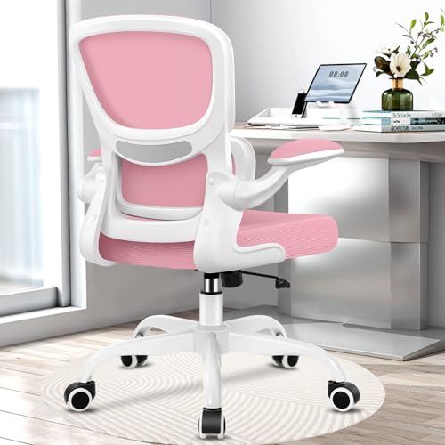 Razzor Bürostuhl, Ergonomischer Schreibtischstuhl mit Lendenwirbelstütze und Hochklappbaren Armlehnen, Wippfunktion, Höhenverstellbarer Drehstuhl mit Atmungsaktivem Netz, Rosa Razzor Bürostuhl, Ergonomischer Schreibtischstuhl mit Lendenwirbelstütze und Hochklappbaren Armlehnen, Wippfunktion, Höhenverstellbarer Drehstuhl mit Atmungsaktivem Netz, Rosa von Razzor