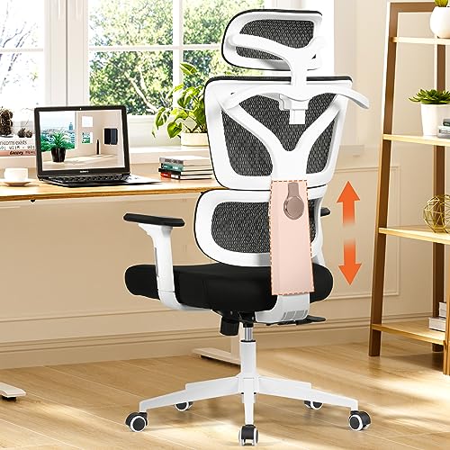Razzor Ergonomischer Bürostuhl Schreibtischstuhl mit 3-stufig Verstellbarer Rückenlehne, Flexibler Kopfstütze und 3D Armlehnen, Drehstuhl Netzstuhl mit Neigungsfunktion bis 130°, Chefsessel Razzor Ergonomischer Bürostuhl Schreibtischstuhl mit 3-stufig Verstellbarer Rückenlehne, Flexibler Kopfstütze und 3D Armlehnen, Drehstuhl Netzstuhl mit Neigungsfunktion bis 130°, Chefsessel von Razzor