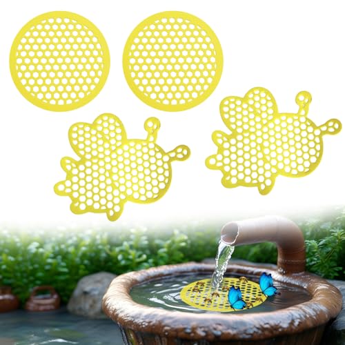 4 Stück Insektentränke,Bienentränke,Umweltfreundliche Schwimmende Bieneninsel,Praktische Bienenschwimmende Insel,Geeignet für den Außenbereich,Garten,Hinterhofdekoration von Rbleote