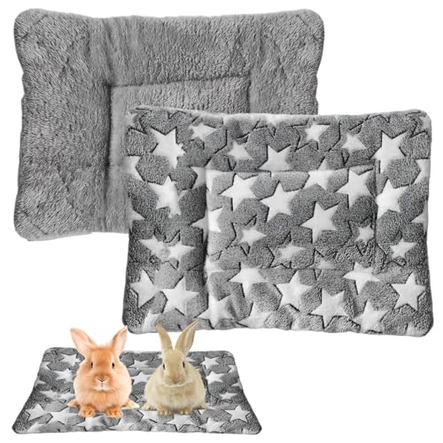Rbleote 2 Katzendecke, Kaninchen Bett, Haustier-Schlafmatten, Weich und Flauschig, Leicht zu Verstauen, Geeignet für Kaninchen, Katzen, Meerschweinchen, Chinchillas Usw (35 X 25 cm) von Rbleote