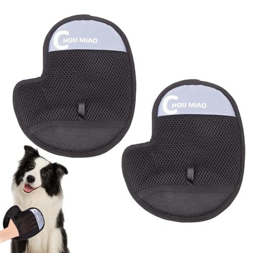 Rbleote 2 Stück Katzen Handschuhe Fellpflege, Static Removal Gloves, Fellpflegehandschuh Hund, Wiederverwendbar, Doppelseitige Haustier-Pflegehandschuhe zum Waschen, Hair Removal, Fellpflege von Rbleote