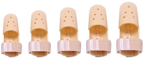 Rbleote 5 Stück Fingerschiene + 5 Fingerschutz, Schiene Finger, Verstellbare Fingerstütze, Finger Schiene zur Ruhigstellung, Fingerbandage für Verstauchte Arthritis oder Tendinit von Rbleote