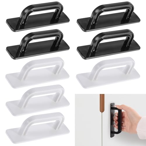 Rbleote 8 Stück Klebegriff Balkontür, Balkontürgriff Außen Kleben Bohrfrei, Selbstklebende Griffe für Terrassentüren, Schränke, Fenster, Möbel, Perfekt Im Griff,10x2.5 Cm,Schwarz + Weiß Rbleote 8 Stück Klebegriff Balkontür, Balkontürgriff Außen Kleben Bohrfrei, Selbstklebende Griffe für Terrassentüren, Schränke, Fenster, Möbel, Perfekt Im Griff,10x2.5 Cm,Schwarz + Weiß von Rbleote