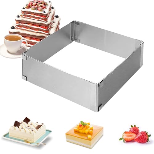 Rdddhur Backrahmen Rechteckig Verstellbar, Backrahmen Eckig Verstellbar, Tortenring Eckig Backrahmen Eckig Backrahmen für Backblech für Kuchen Torten Pizza Backen Party Dekorieren Rdddhur Backrahmen Rechteckig Verstellbar, Backrahmen Eckig Verstellbar, Tortenring Eckig Backrahmen Eckig Backrahmen für Backblech für Kuchen Torten Pizza Backen Party Dekorieren von Rdddhur