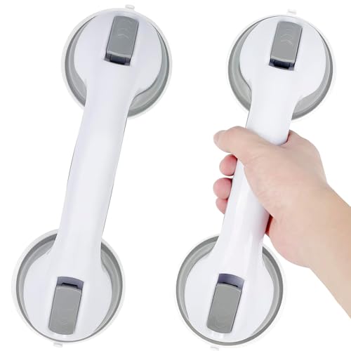 2 Stück Haltegriffe für Senioren, Haltegriff mit Saugnapf, Haltegriff Dusche Ohne Bohren Behinderten WC Haltegriff, Sauggriff Badewanne für Behinderte Ältere Menschen von Rdddhur