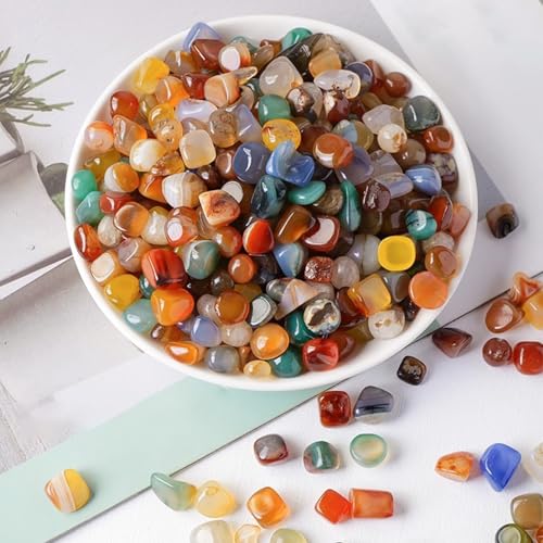 Rdlobu 500g Edelsteine für Kinder Bunte Steine Trommelsteine Halbedelsteine 9mm-12mm Edelsteine Kinder Dekorative für Schatzsuche und Dekoration von Rdlobu