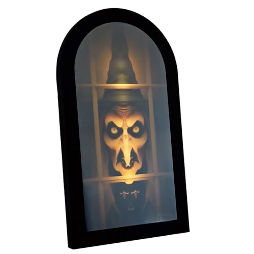 Rdxanc Hexenbild, bruchsicheres Hochbor-Glas, schreckliche Halloween-Dekorationen, hängende Fra Rdxanc Hexenbild, bruchsicheres Hochbor-Glas, schreckliche Halloween-Dekorationen, hängende Fra von Rdxanc