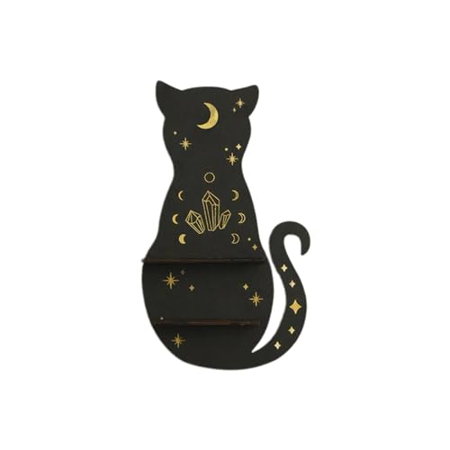 Rdxanc Katzen-Wand-Kristallregal, Holz, Wandmontage, Kristall-Ausstellungsregal, schwebende Regale für Wohnzimmer, Heimdekoration Rdxanc Katzen-Wand-Kristallregal, Holz, Wandmontage, Kristall-Ausstellungsregal, schwebende Regale für Wohnzimmer, Heimdekoration von Rdxanc
