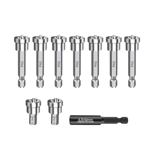 Rdxanc Mehrzweck-Schraubendreher-Bit-Set, Gipskartonplatten, strapazierfähig, unverzichtbar für Holzbearbeitungsprojekte, 10 Stück von Rdxanc