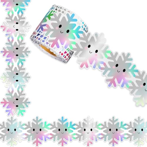 Rdxanc Pinnwand-Bordüre mit Schneeflocken-Motiv, dekorativ, für Klassenzimmer, selbstklebende Pinnwände, Aufkleber für die Schule, 10 m Rdxanc Pinnwand-Bordüre mit Schneeflocken-Motiv, dekorativ, für Klassenzimmer, selbstklebende Pinnwände, Aufkleber für die Schule, 10 m von Rdxanc