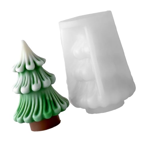 Rdxanc Silikonform für Weihnachtsbaum, Kerzen, Ornament, Gussformen, handgefertigte Gipsformen, Bastelbedarf von Rdxanc