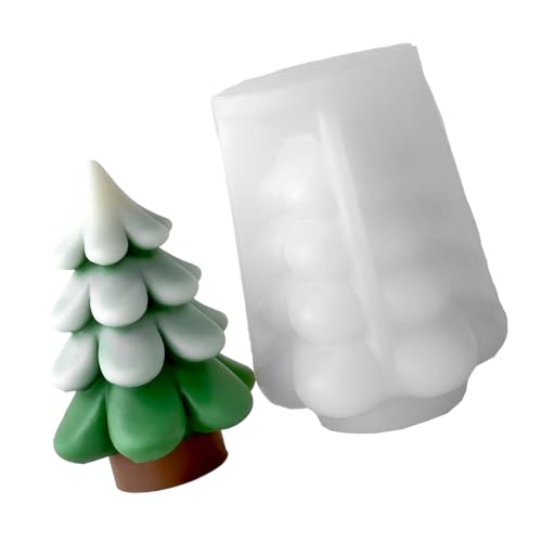 Rdxanc Silikonform für Weihnachtsbaum, Kerzen, Ornament, Gussformen, handgefertigte Gipsformen, Bastelbedarf von Rdxanc