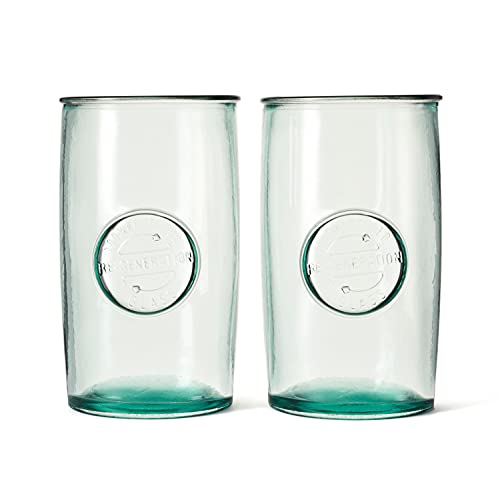 Re-Generation Glassware Smoothie-Trinkgläser, 45 cl, 100% recyceltes Glas, 2 Stück von Re-Generation